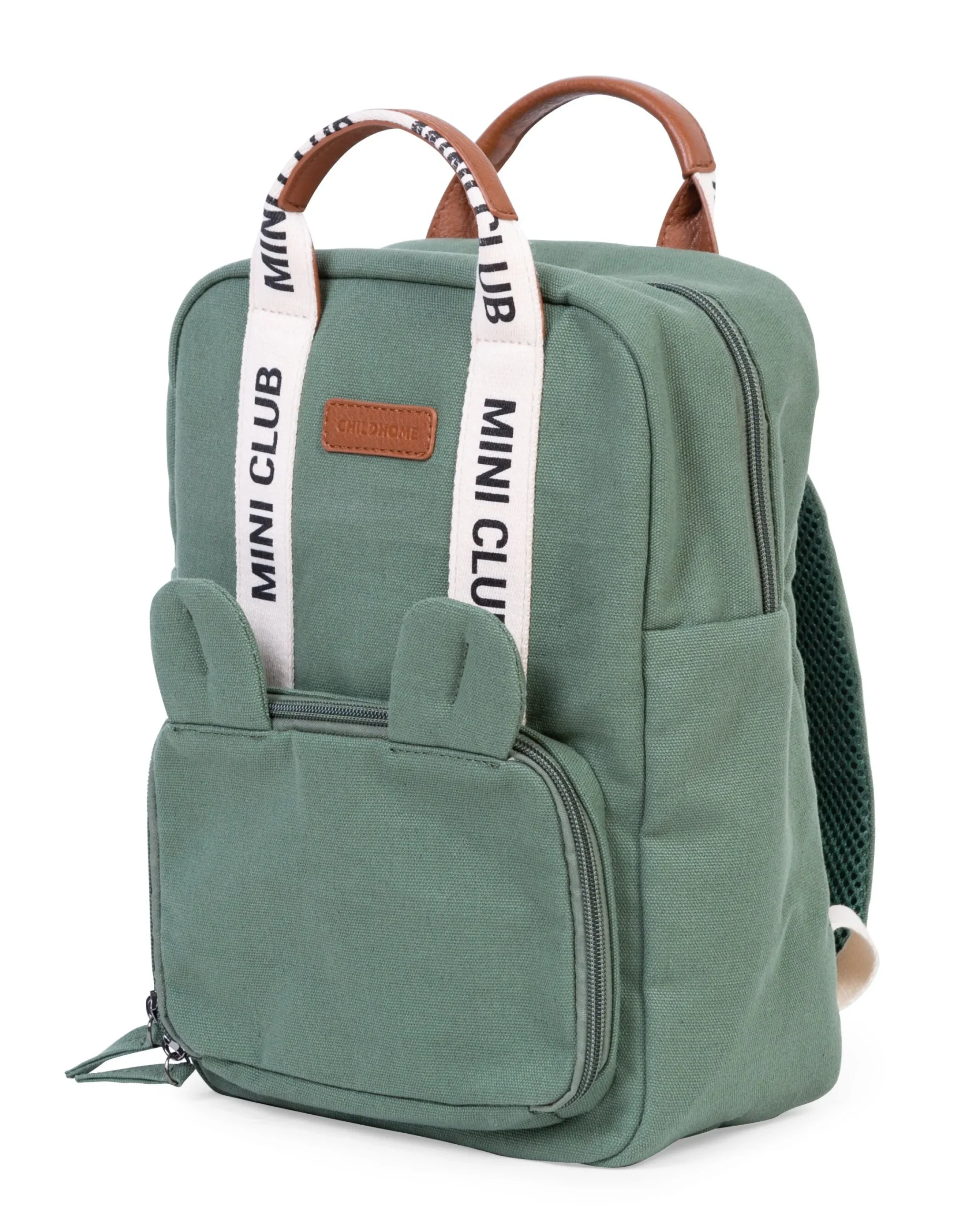 Childhome Kids Bags|Kids Bags-Mini Club Sac a dos Enfant - Signature - Canvas - Vert