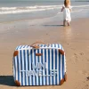 Childhome Kids Bags|Kids Bags-Mini Traveller Kids Suitcase - Rayures - Bleu Electrique /Bl