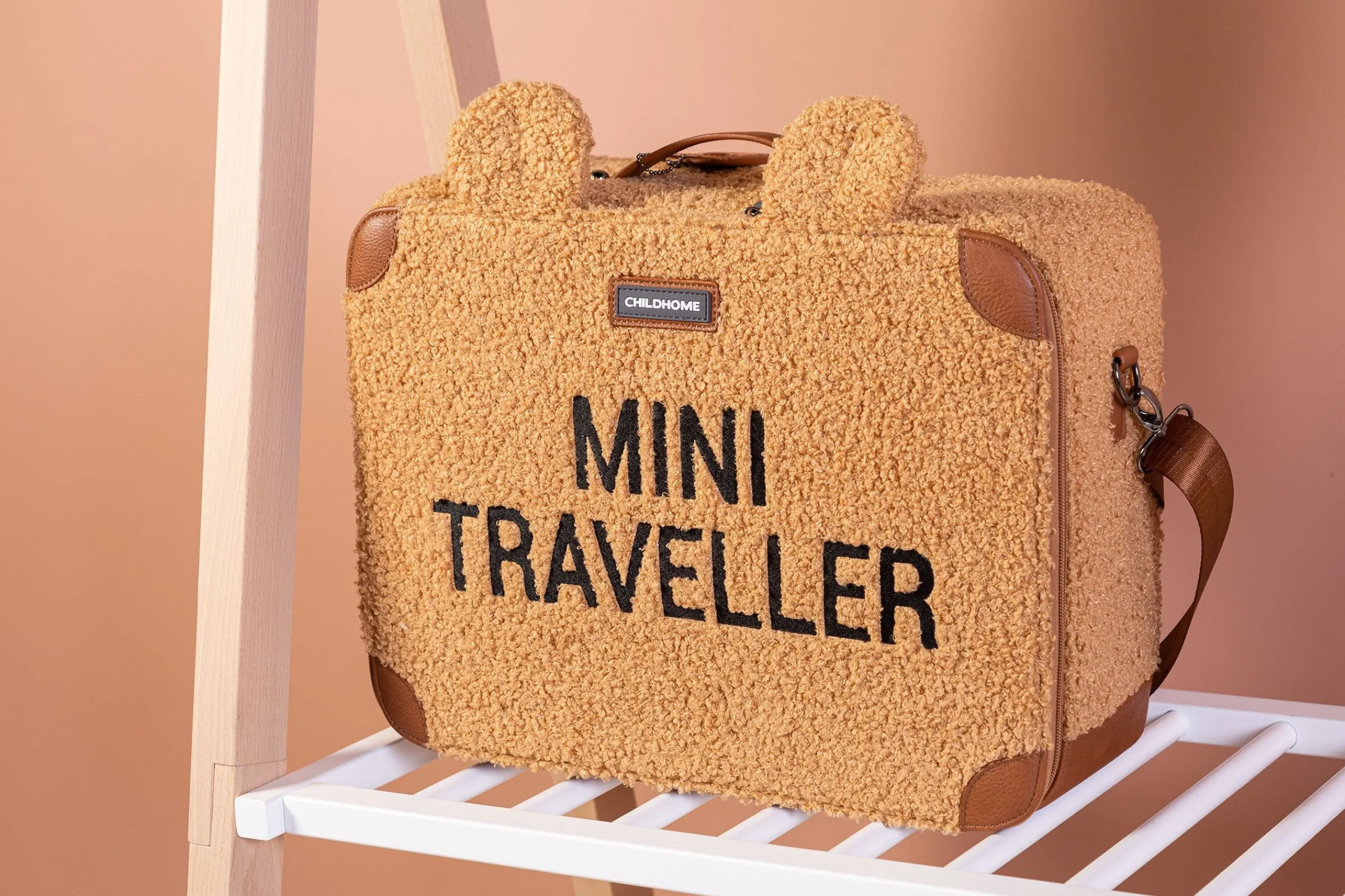 Childhome Kids Bags|Kids Bags-Mini Traveller Valise Enfant - Teddy Brun