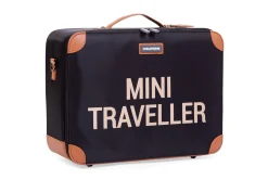 Childhome Kids Bags|Kids Bags-Mini Traveller Valise Enfant - Noir Or