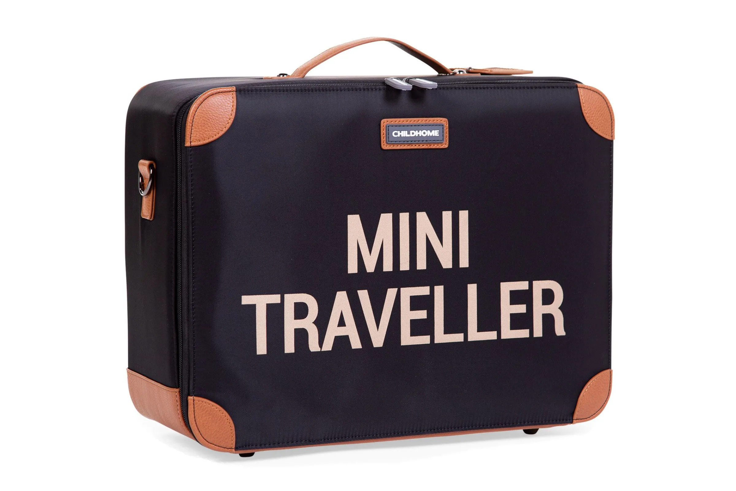 Childhome Kids Bags|Kids Bags-Mini Traveller Valise Enfant - Noir Or