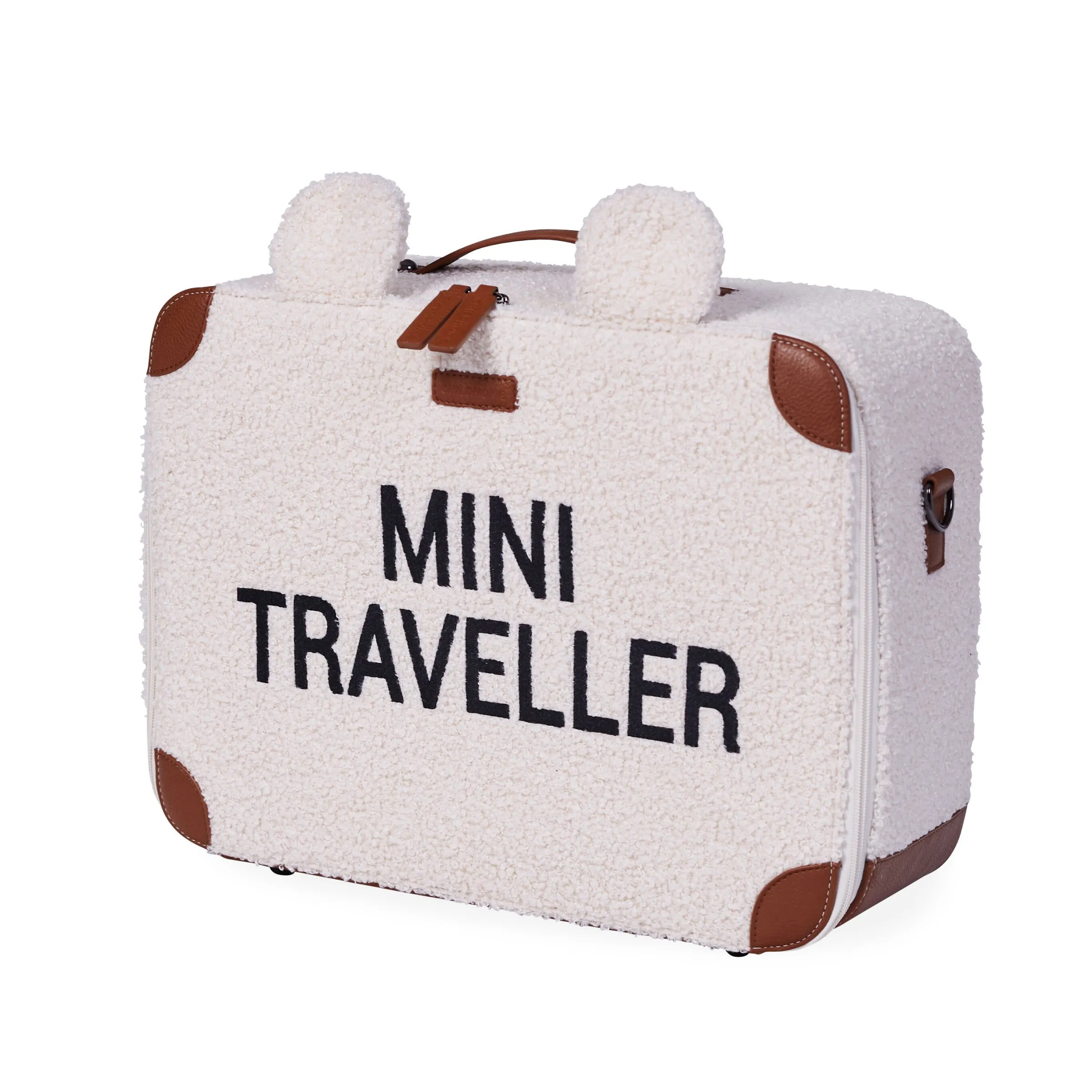 Childhome Kids Bags-Mini Traveller Valise Enfant - Teddy Ecru