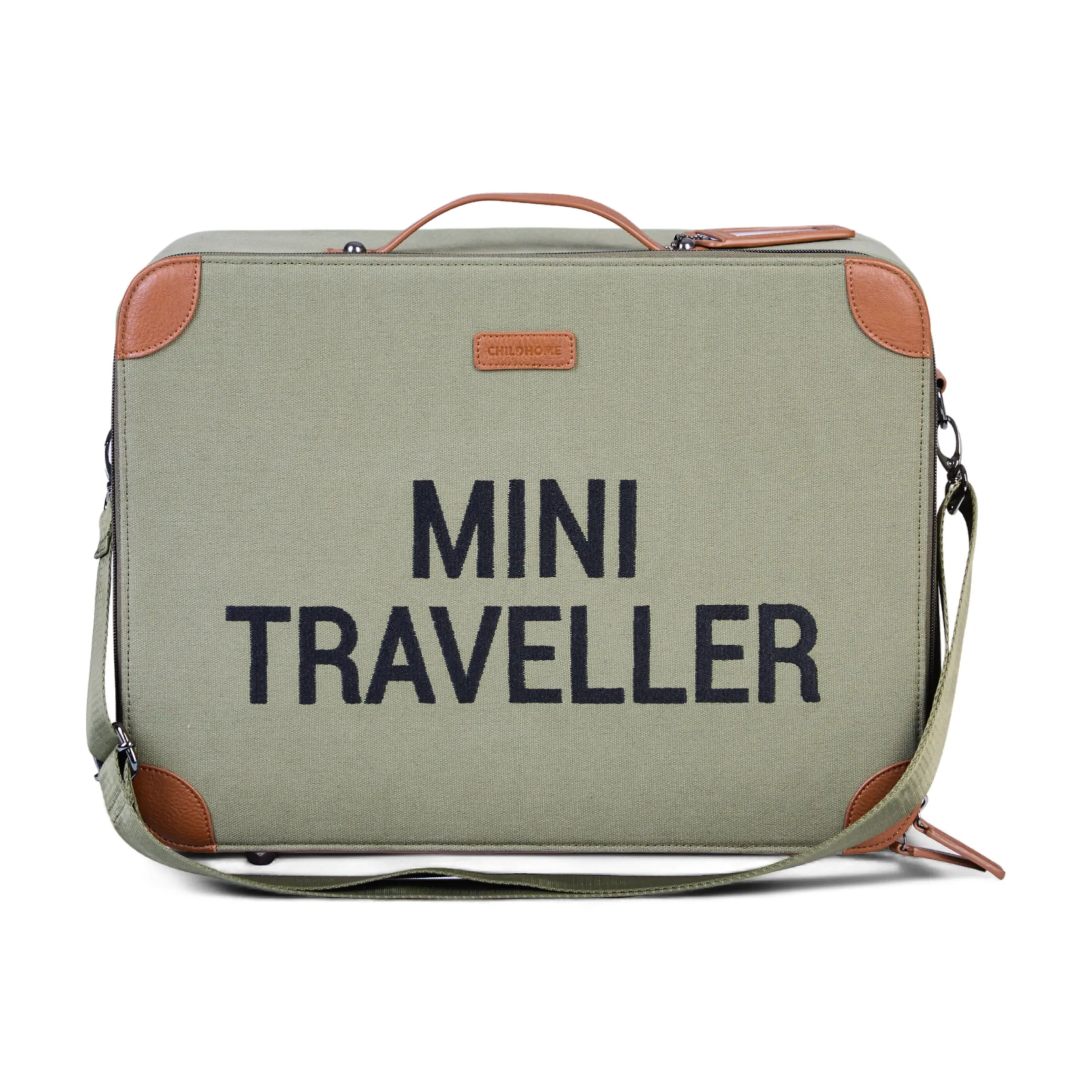Childhome Kids Bags|Kids Bags-Mini Traveller Valise Enfant - Toile - Kaki