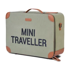 Childhome Kids Bags|Kids Bags-Mini Traveller Valise Enfant - Toile - Kaki