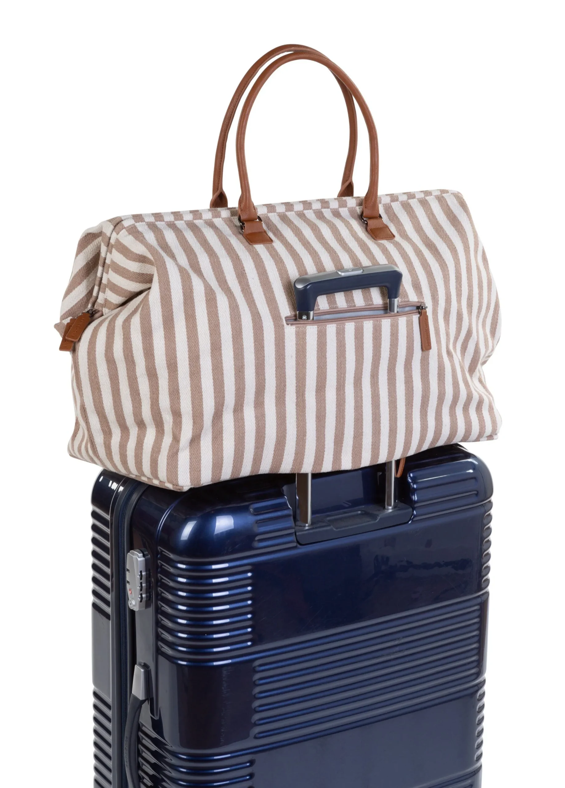 Childhome Mommy Bag ®-Mommy Bag ® Sac à Langer - Rayures - Nude/Terracotta