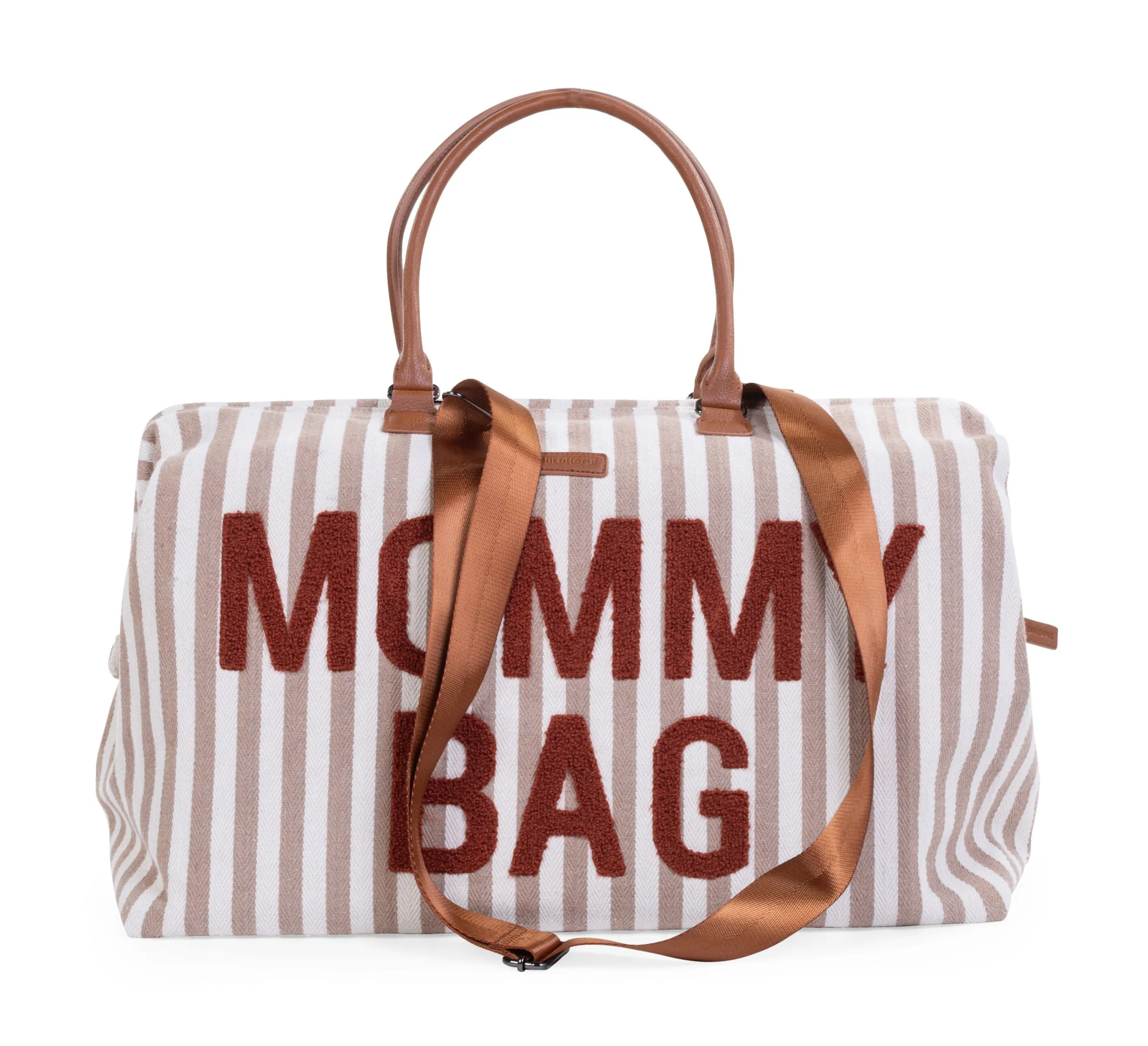 Childhome Mommy Bag ®-Mommy Bag ® Sac à Langer - Rayures - Nude/Terracotta