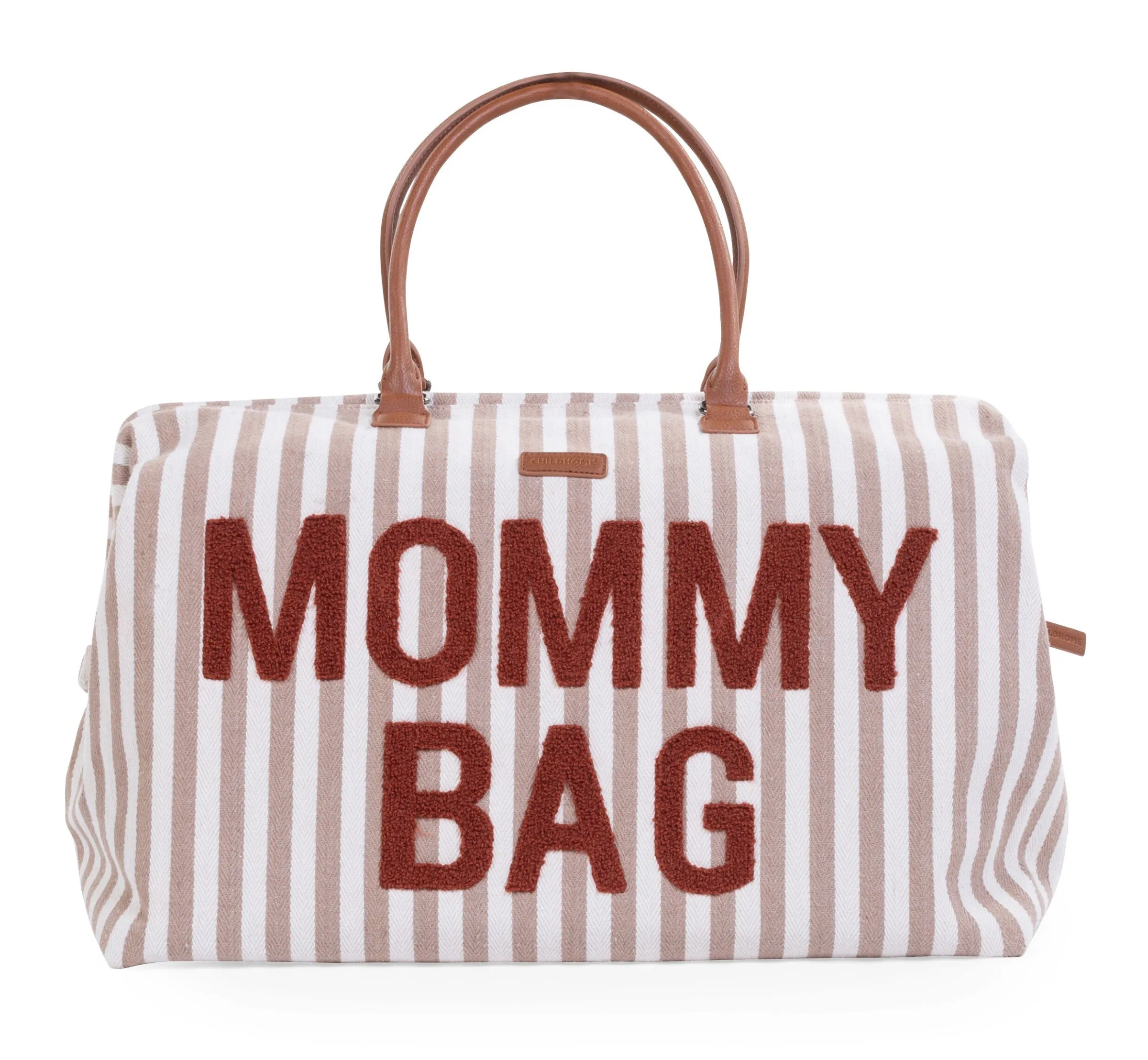 Childhome Mommy Bag ®-Mommy Bag ® Sac à Langer - Rayures - Nude/Terracotta