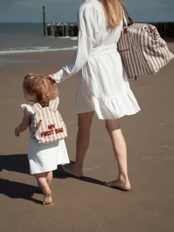 Childhome Mommy Bag ®-Mommy Bag ® Sac à Langer - Rayures - Nude/Terracotta