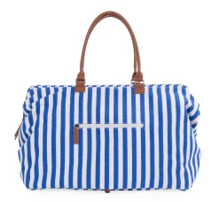 Childhome Mommy Bag ®|Mommy Bag ®-Mommy Bag ® Sac à Langer - Rayures - Bleu Electrique /Bleu