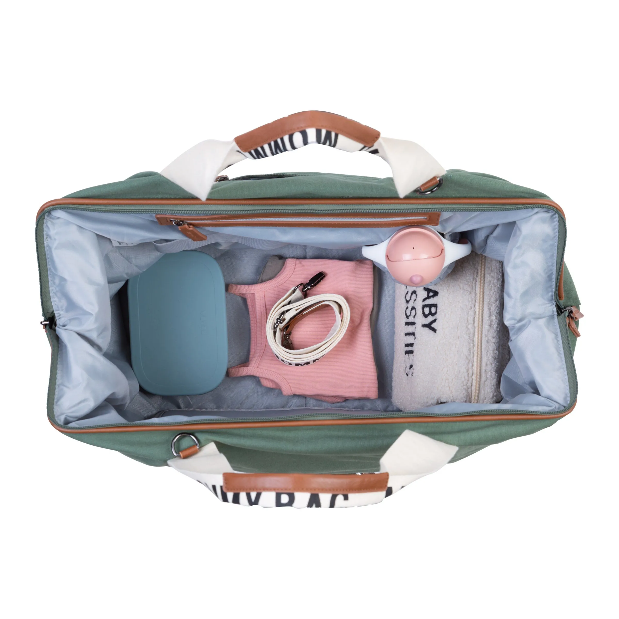 Childhome Signature Collection|Mommy Bag ®-Mommy Bag ® Sac A Langer - Signature - Toile - Vert