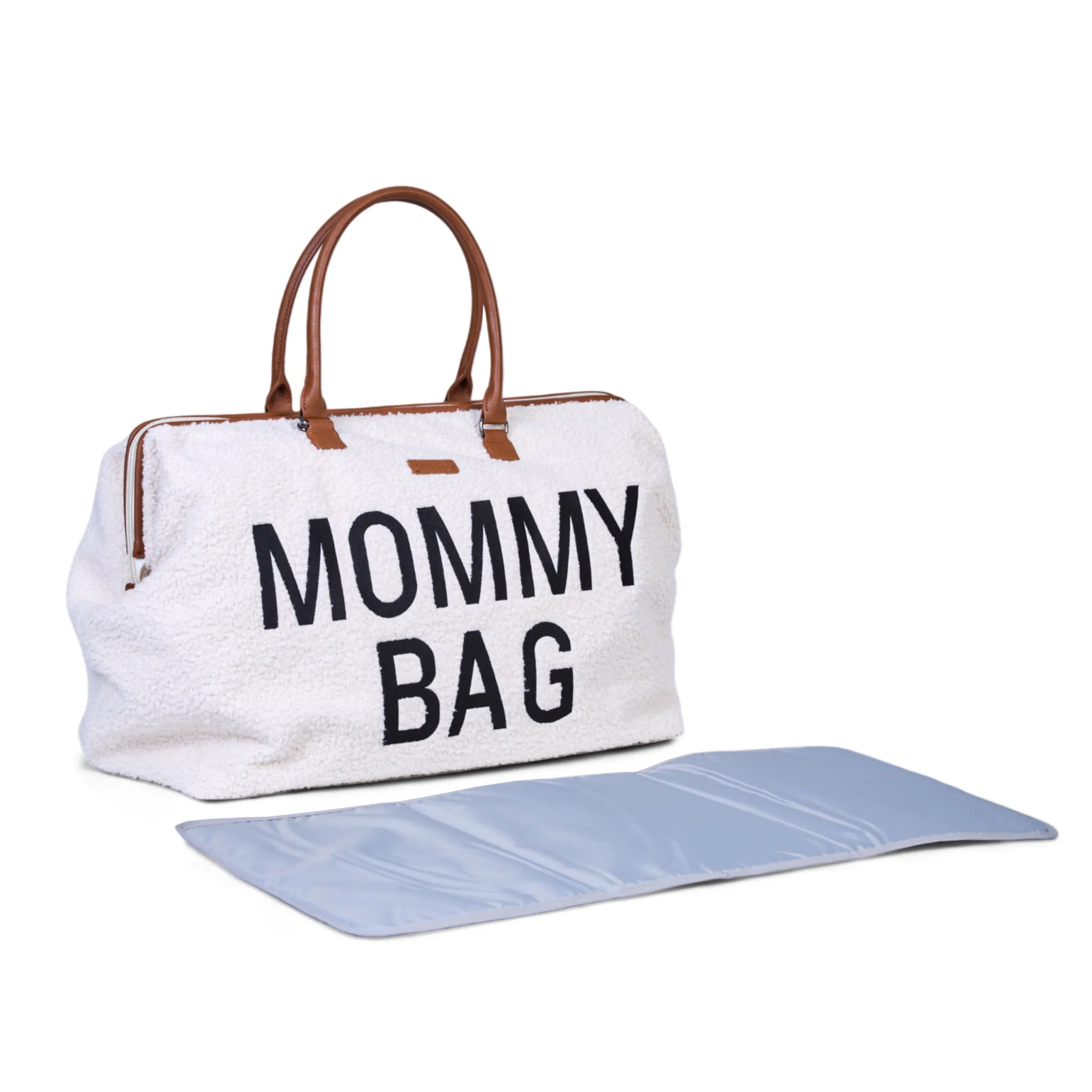 Childhome Mommy Bag ®|Mommy Bag ®-Mommy Bag ® Sac A Langer - Teddy Ecru