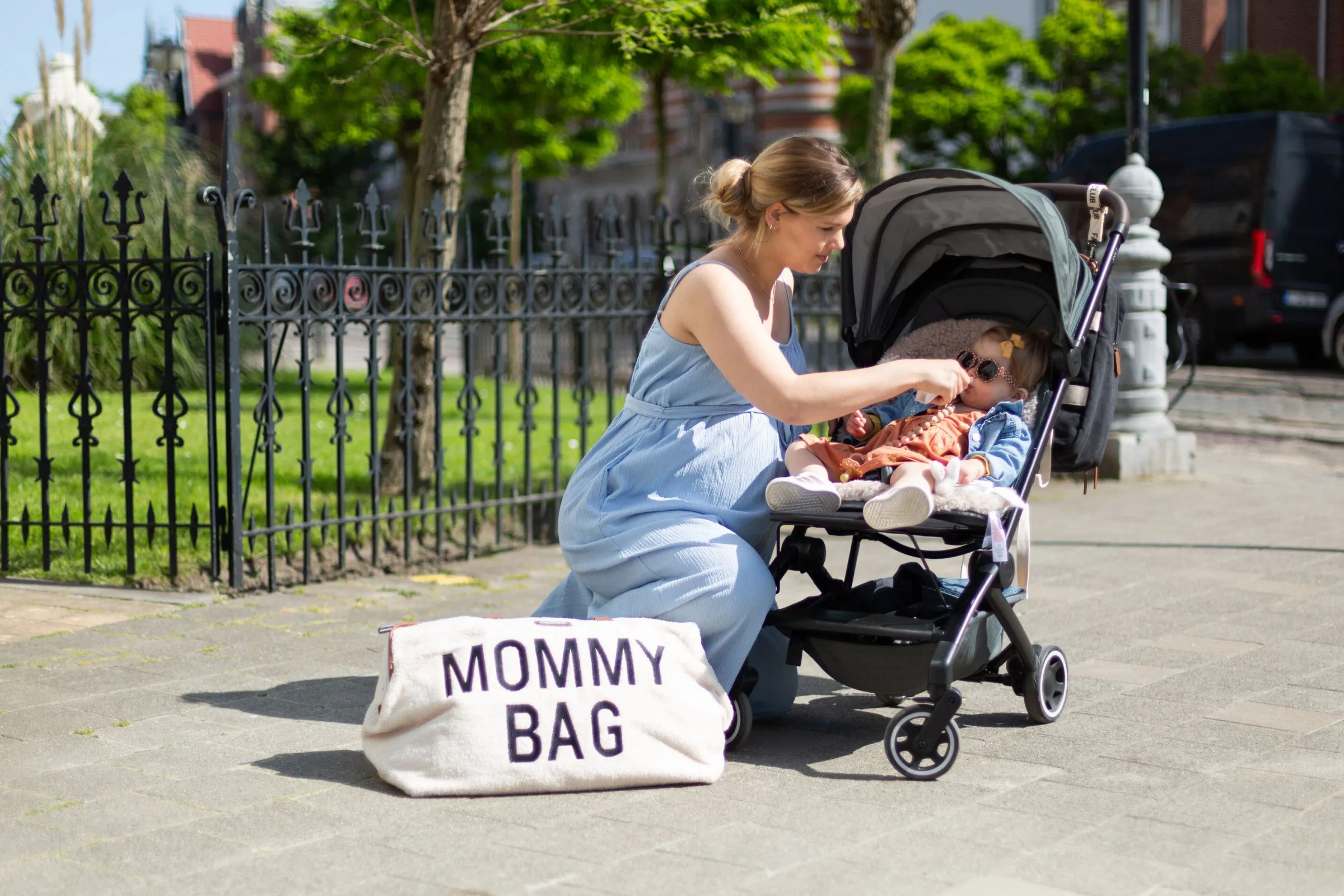 Childhome Mommy Bag ®|Mommy Bag ®-Mommy Bag ® Sac A Langer - Teddy Ecru