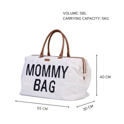 Childhome Mommy Bag ®|Mommy Bag ®-Mommy Bag ® Sac A Langer - Teddy Ecru