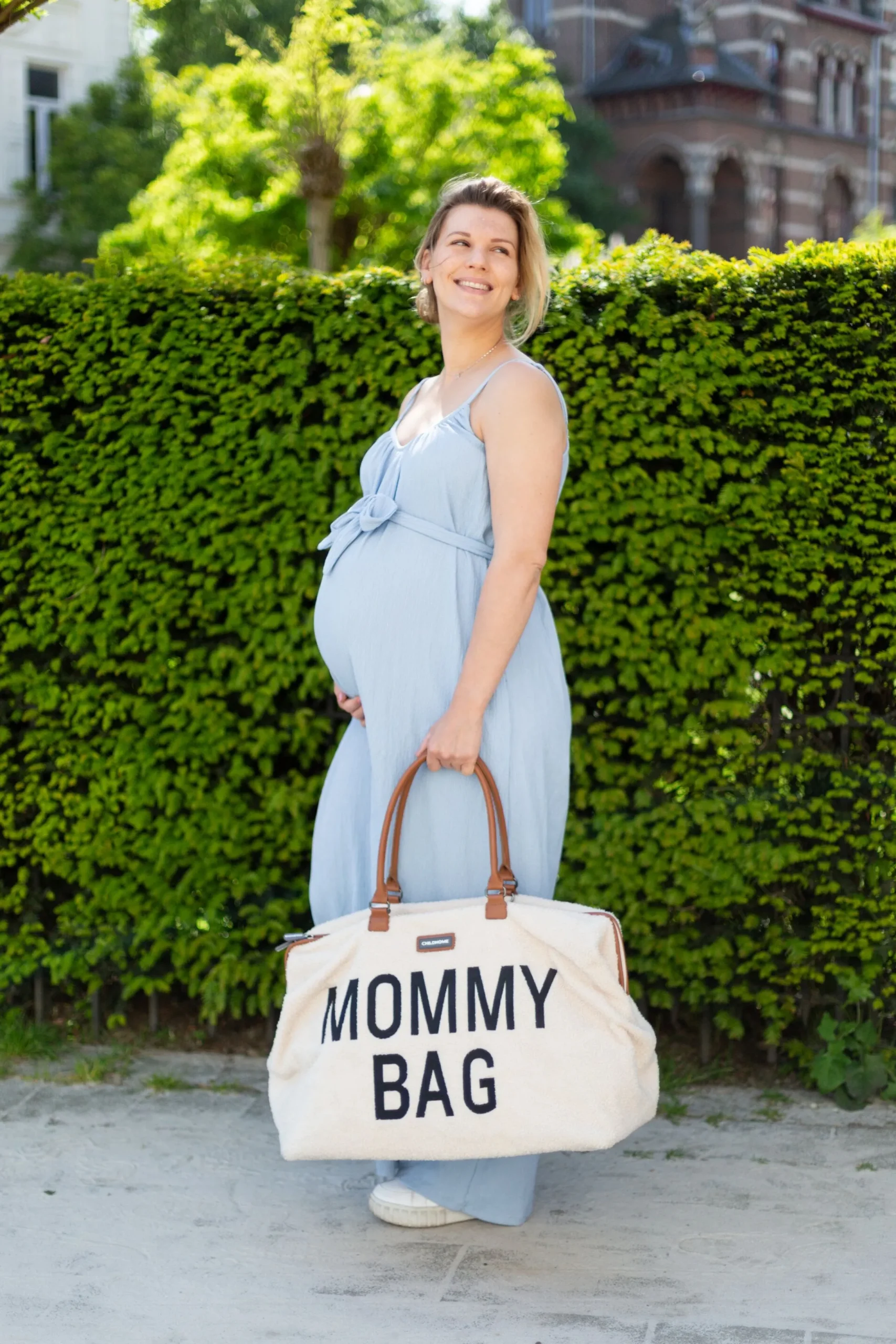 Childhome Mommy Bag ®|Mommy Bag ®-Mommy Bag ® Sac A Langer - Teddy Ecru