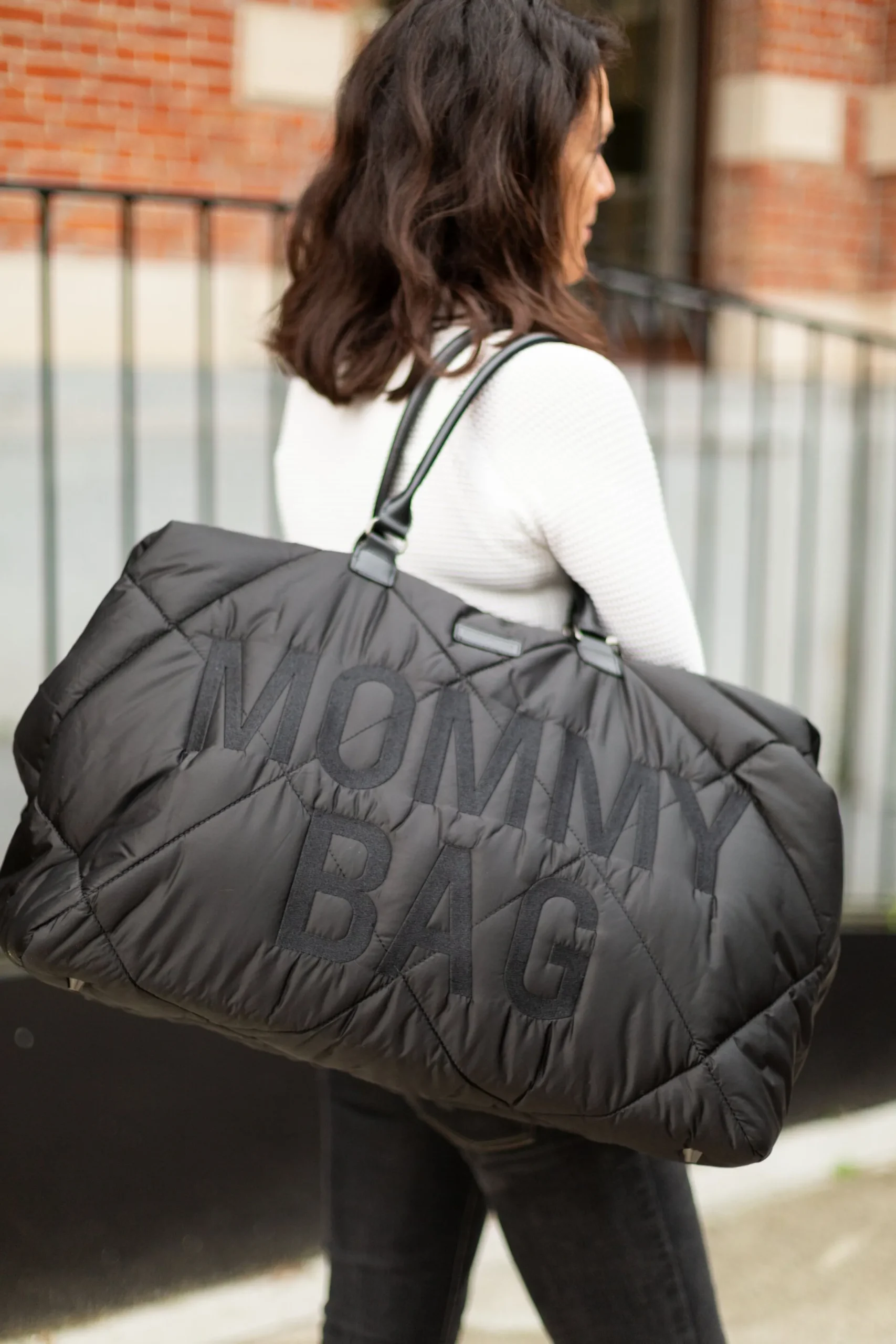 Childhome Mommy Bag ®|Mommy Bag ®-Mommy Bag ® Sac A Langer - Matelassé - Noir