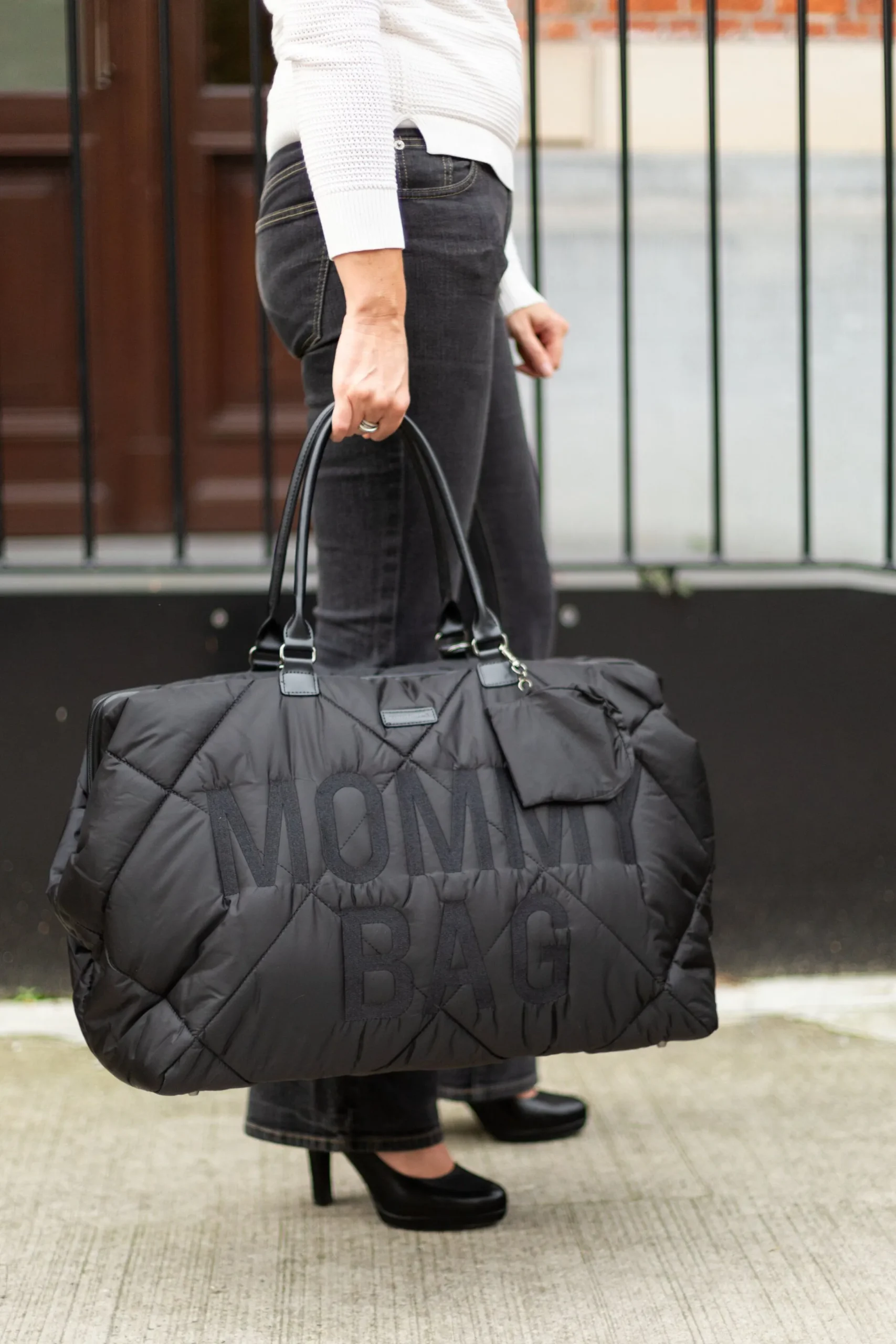 Childhome Mommy Bag ®|Mommy Bag ®-Mommy Bag ® Sac A Langer - Matelassé - Noir