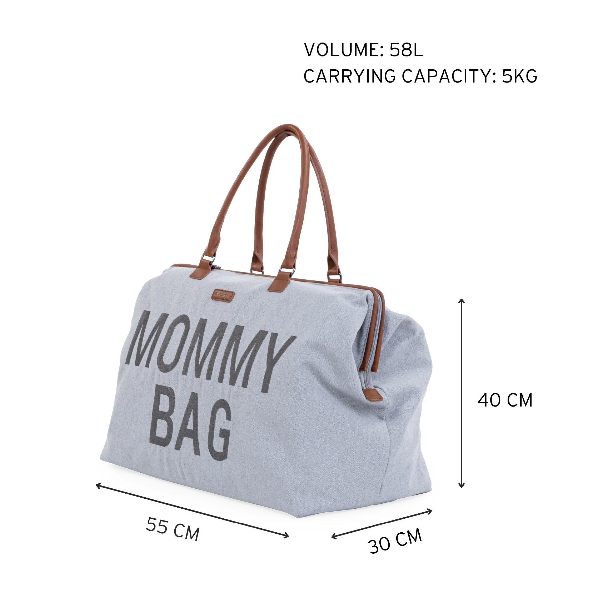 Childhome Mommy Bag ®|Mommy Bag ®-Mommy Bag ® Sac A Langer - Canvas - Gris