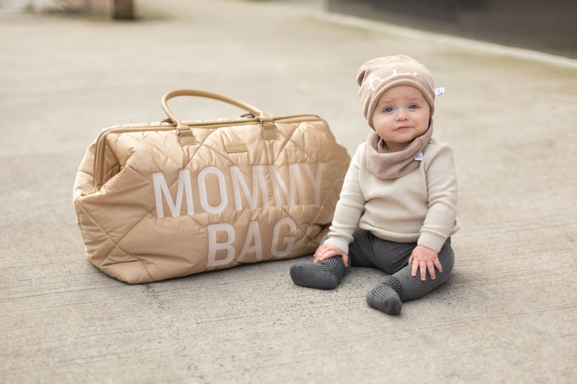 Childhome Mommy Bag ®|Mommy Bag ®-Mommy Bag ® Sac A Langer - Matelassé - Beige
