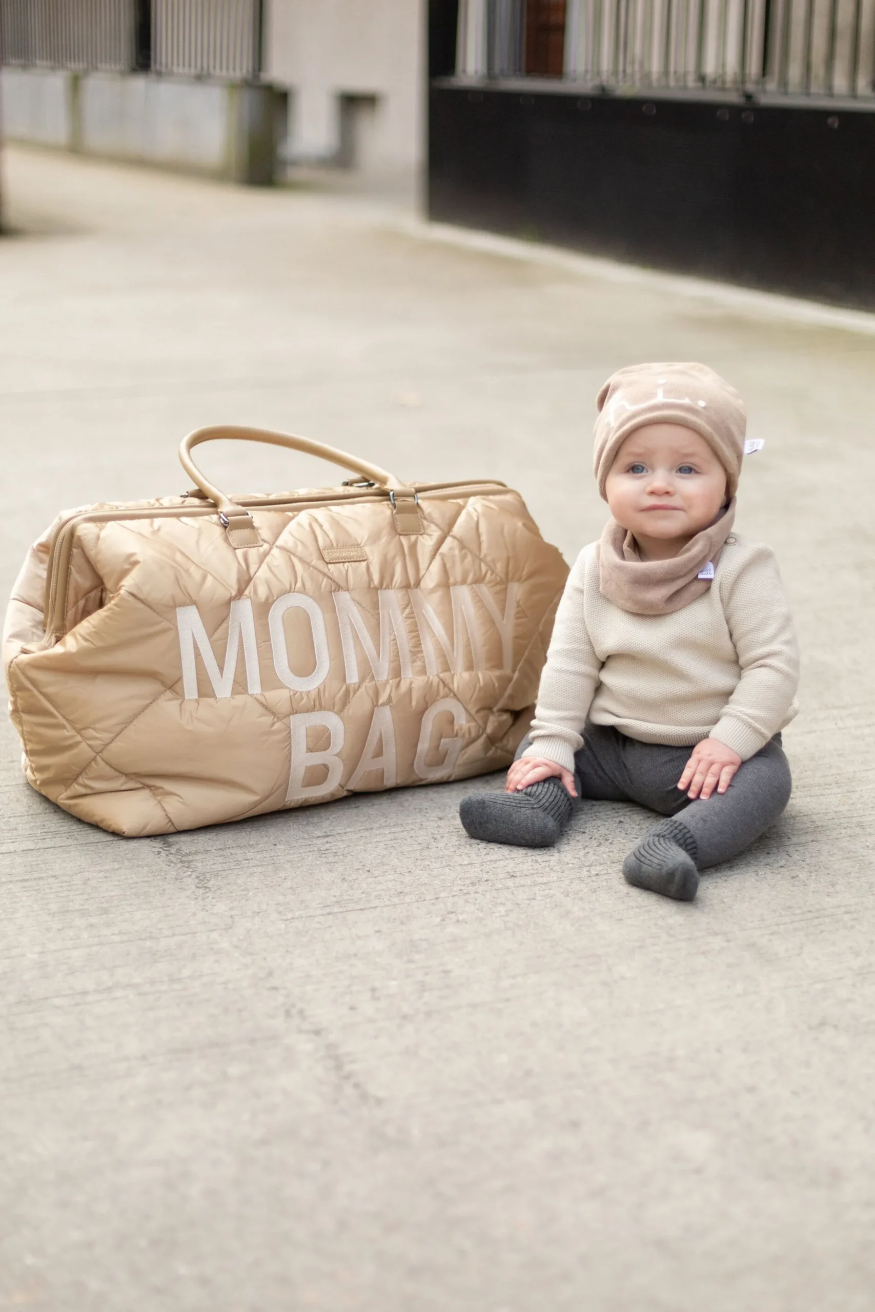 Childhome Mommy Bag ®|Mommy Bag ®-Mommy Bag ® Sac A Langer - Matelassé - Beige