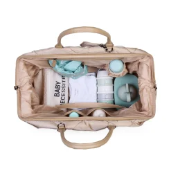 Childhome Mommy Bag ®|Mommy Bag ®-Mommy Bag ® Sac A Langer - Matelassé - Beige
