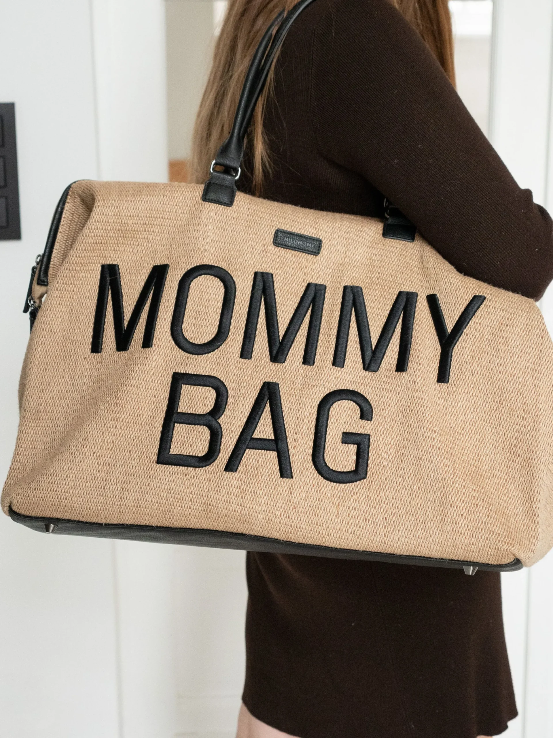 Childhome Mommy Bag ®|Mommy Bag ®-Mommy Bag ® Sac A Langer - Raffia look