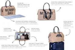 Childhome Mommy Bag ®|Mommy Bag ®-Mommy Bag ® Sac A Langer - Raffia look