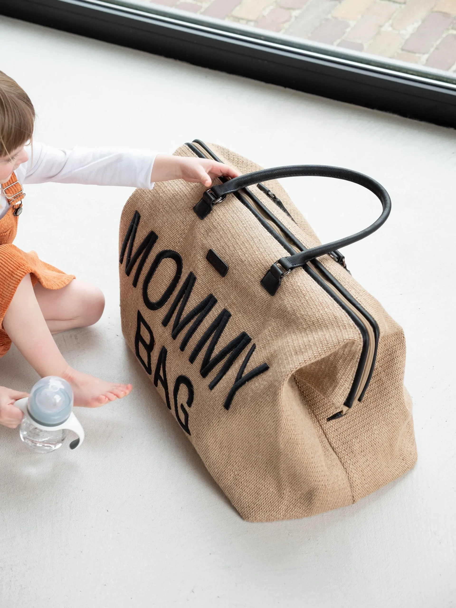 Childhome Mommy Bag ®|Mommy Bag ®-Mommy Bag ® Sac A Langer - Raffia look