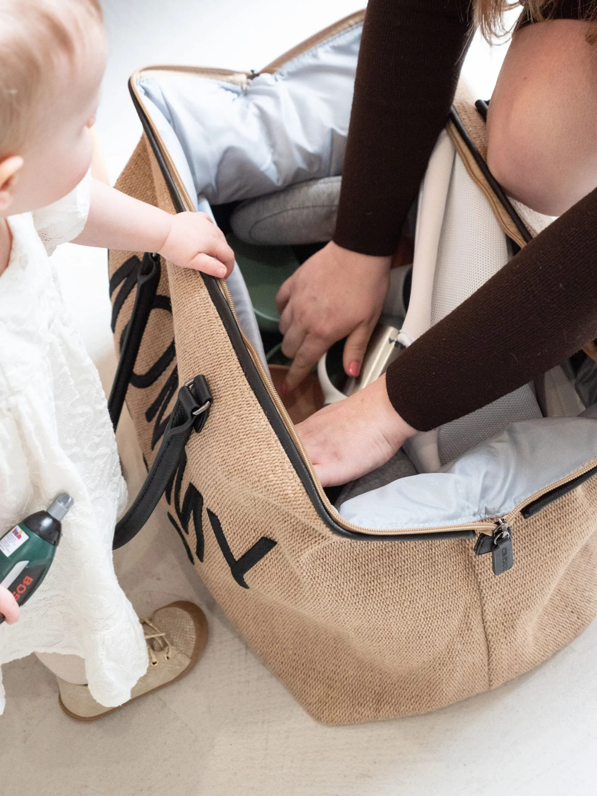 Childhome Mommy Bag ®|Mommy Bag ®-Mommy Bag ® Sac A Langer - Raffia look