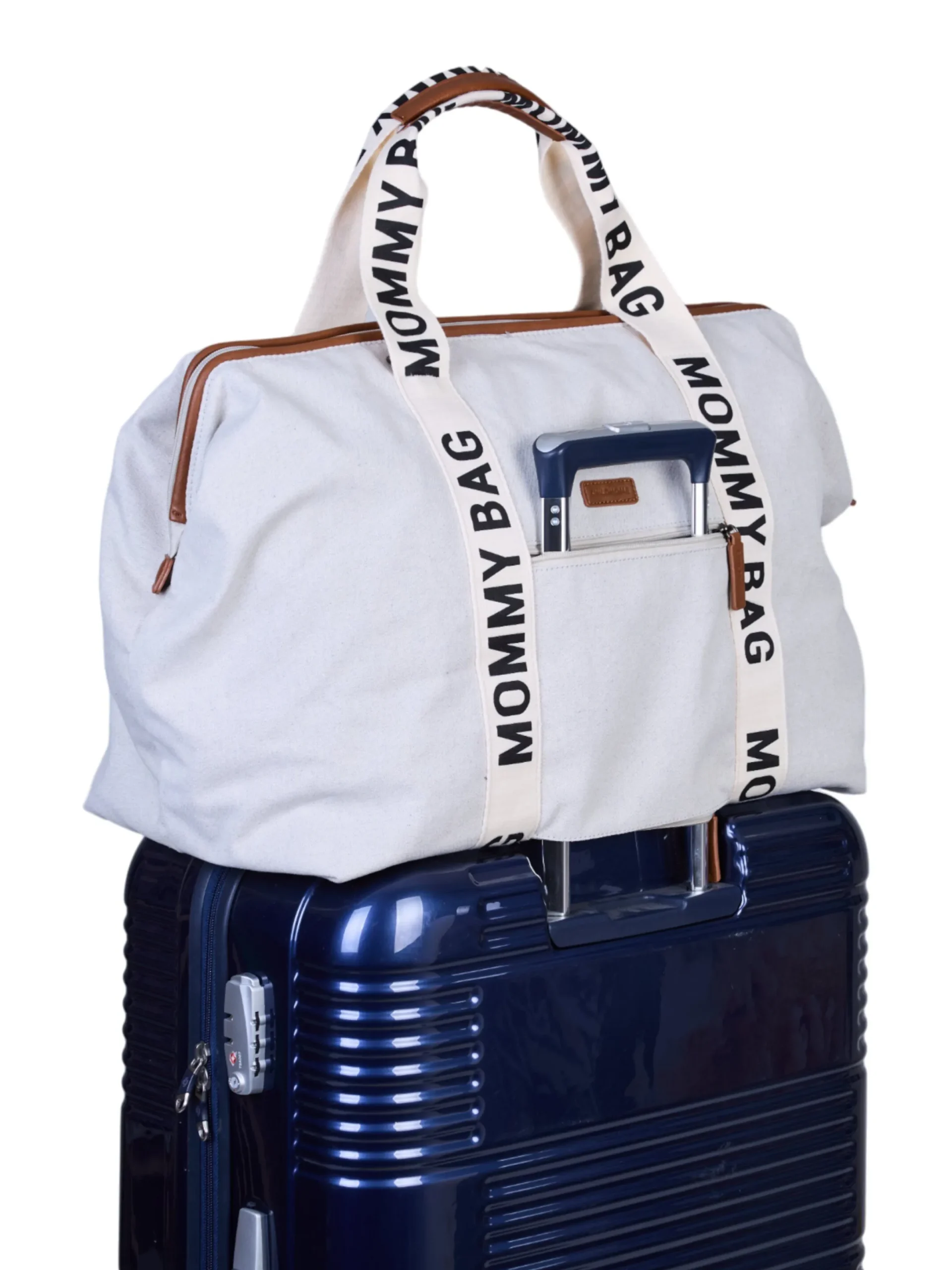 Childhome Signature Collection|Mommy Bag ®-Mommy Bag ® Sac A Langer – Signature - Toile - Ecru
