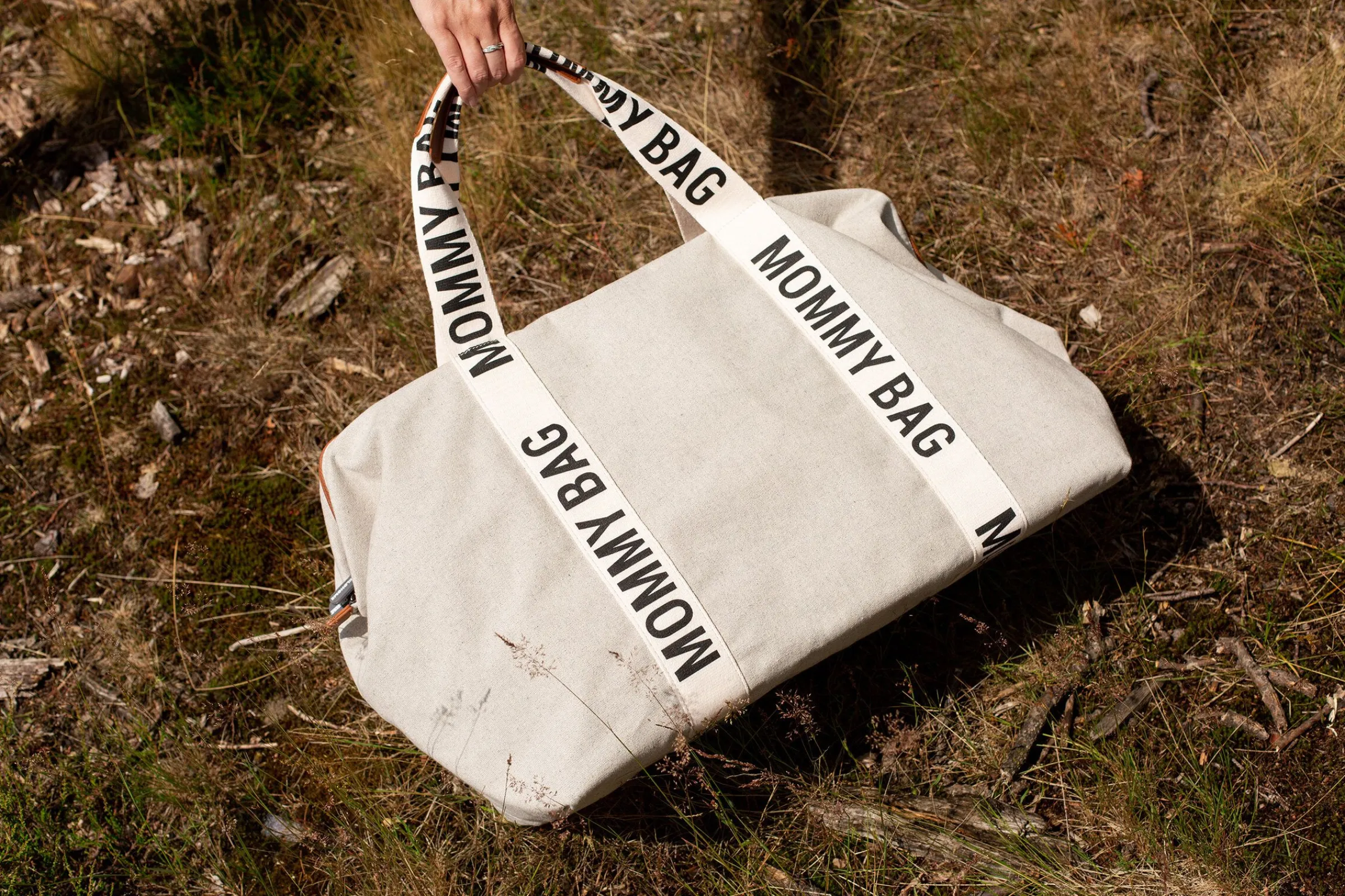 Childhome Signature Collection|Mommy Bag ®-Mommy Bag ® Sac A Langer – Signature - Toile - Ecru