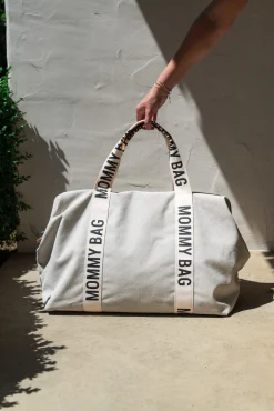 Childhome Signature Collection|Mommy Bag ®-Mommy Bag ® Sac A Langer – Signature - Toile - Ecru