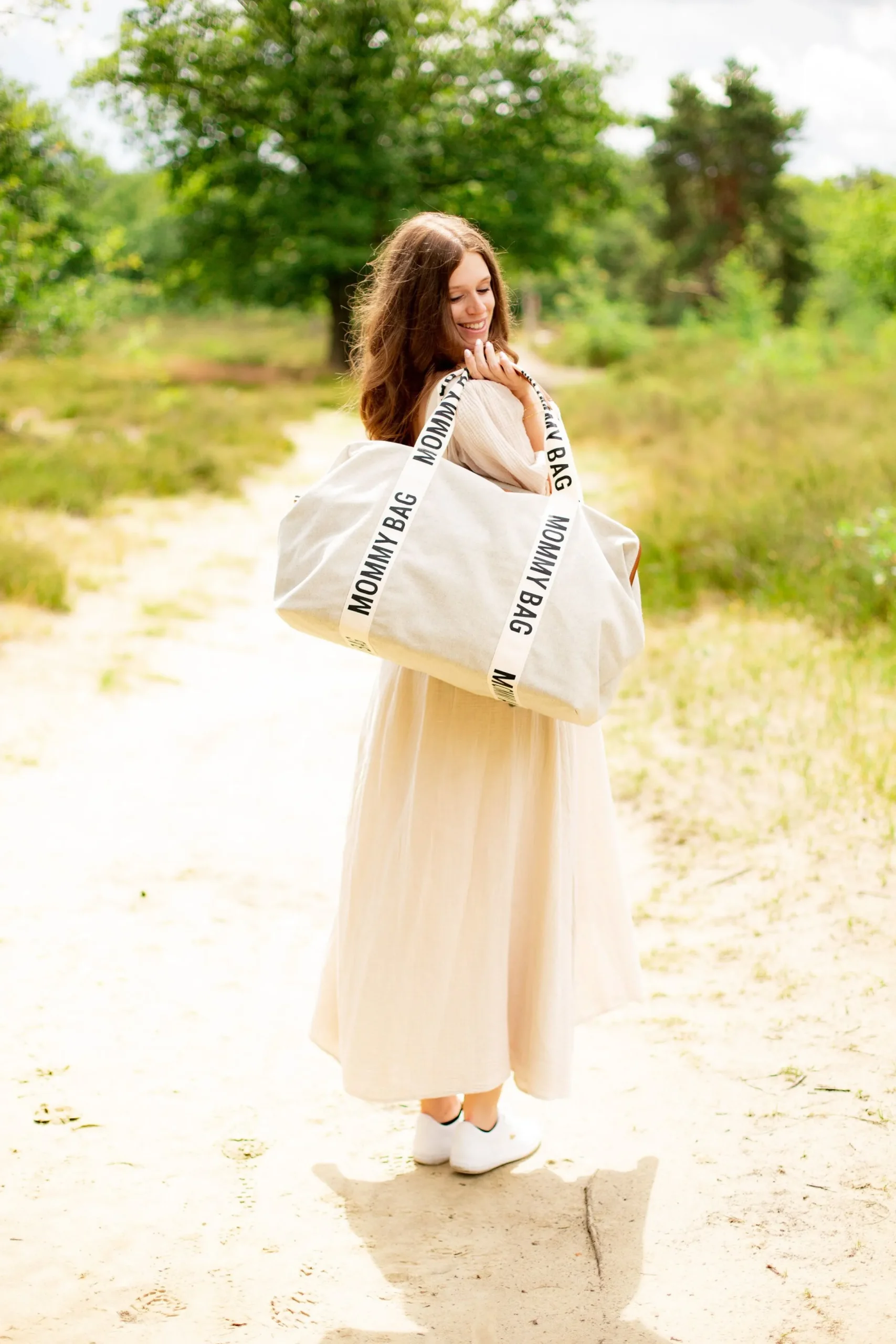 Childhome Signature Collection|Mommy Bag ®-Mommy Bag ® Sac A Langer – Signature - Toile - Ecru