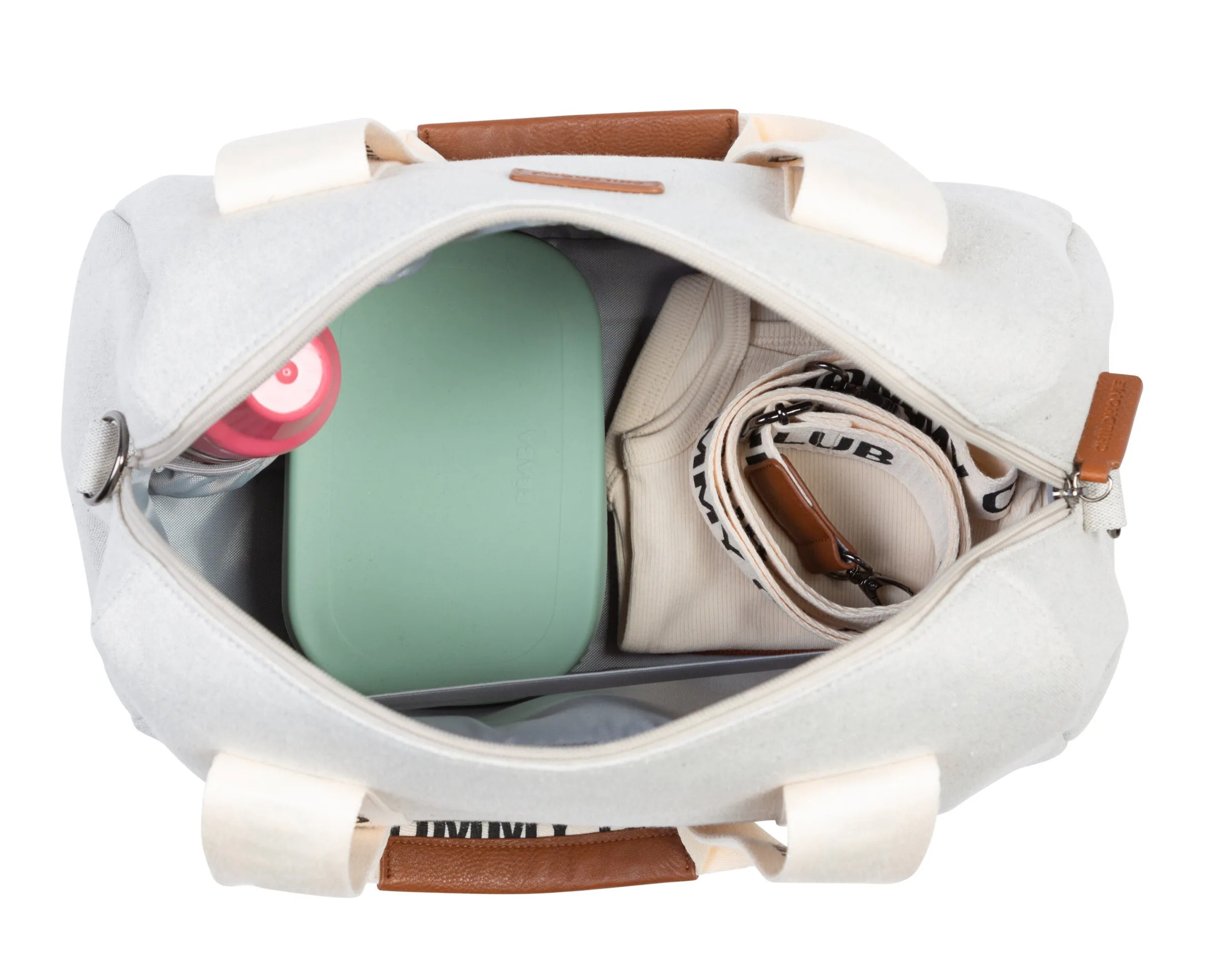Childhome Signature Collection|Mommy Club-Mommy Club Sac à Langer - Signature - Canvas - Off White