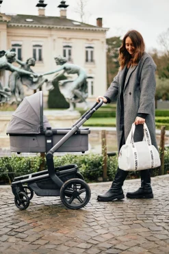 Childhome Signature Collection|Mommy Club-Mommy Club Sac à Langer - Signature - Canvas - Off White