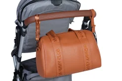 Childhome Signature Collection|Mommy Club-Mommy Club Sac à Langer - Signature - Cuir Vegan - Brun