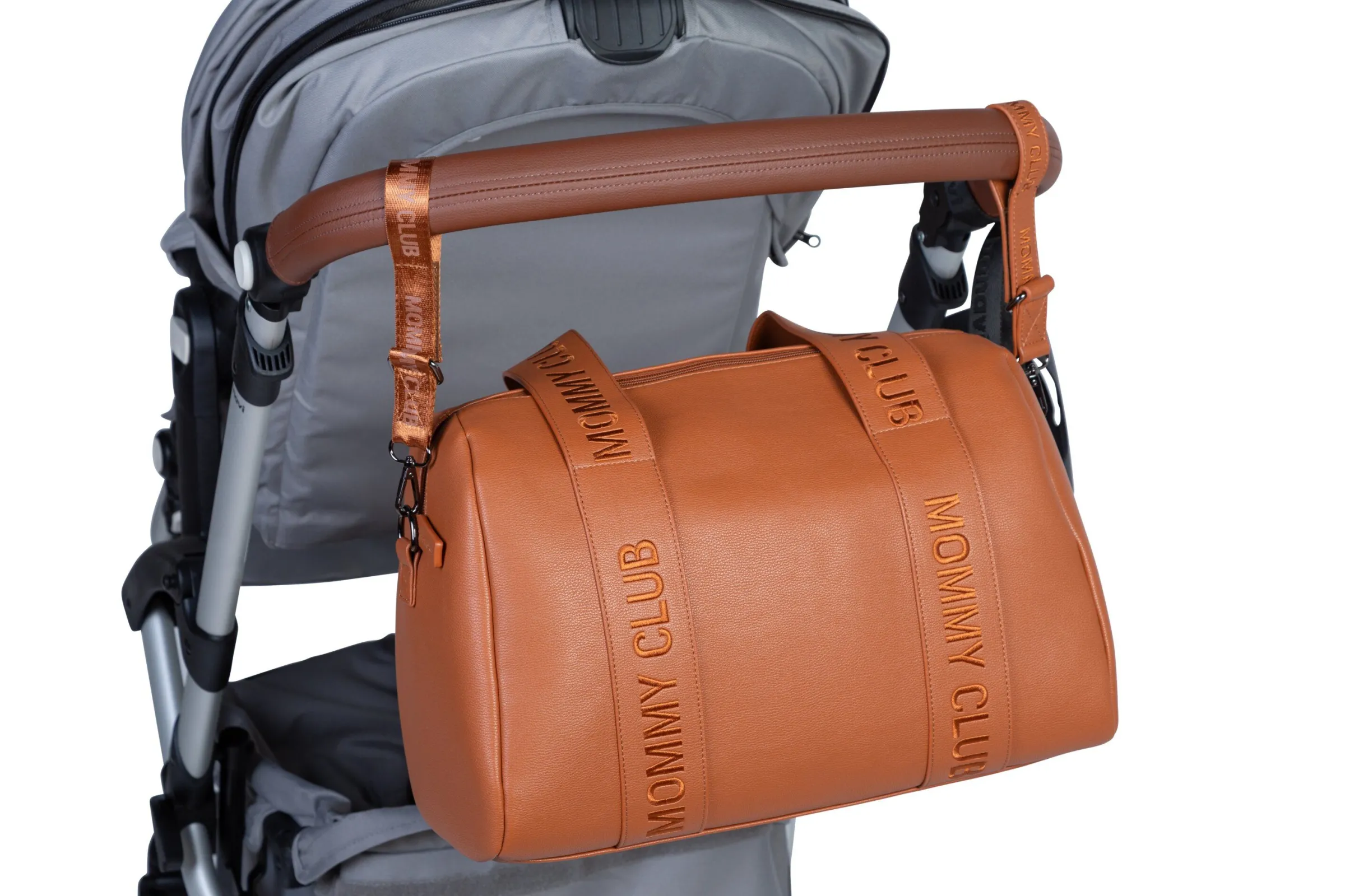 Childhome Signature Collection|Mommy Club-Mommy Club Sac à Langer - Signature - Cuir Vegan - Brun