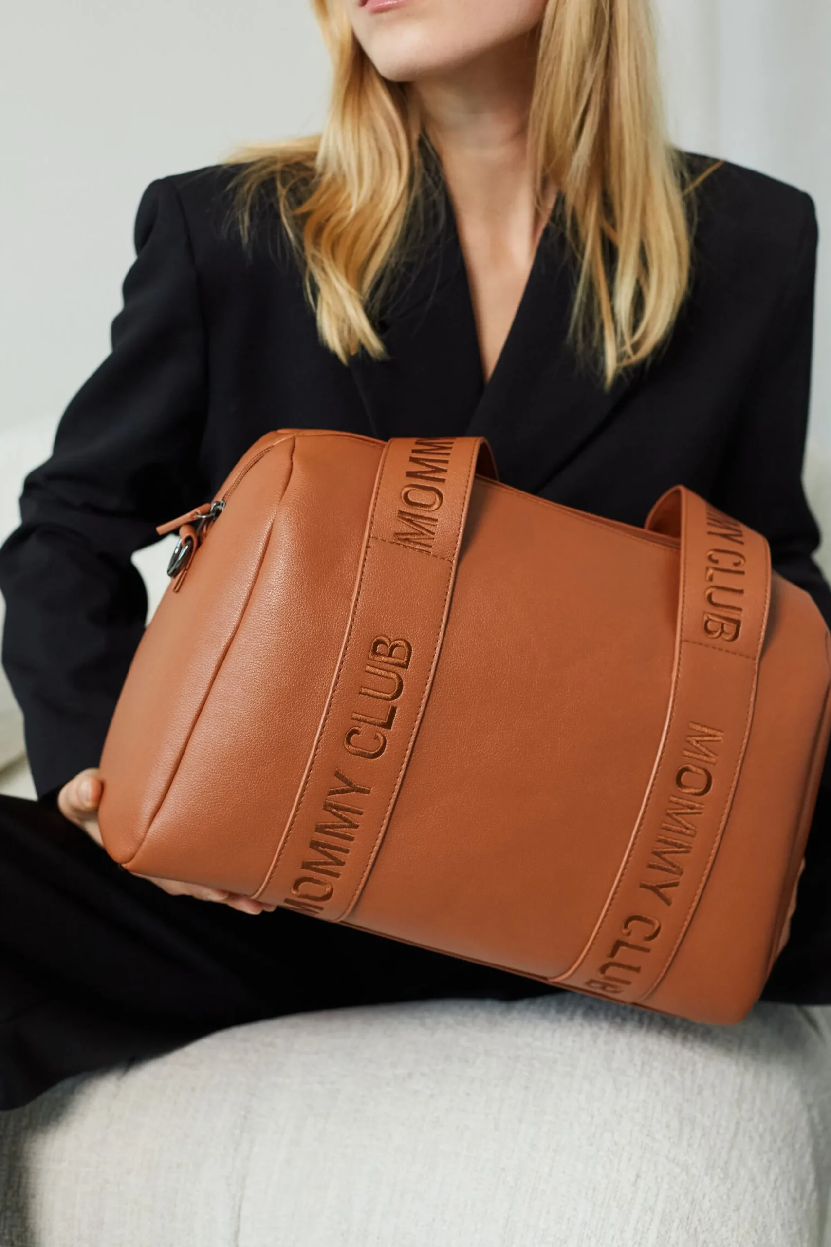 Childhome Signature Collection|Mommy Club-Mommy Club Sac à Langer - Signature - Cuir Vegan - Brun