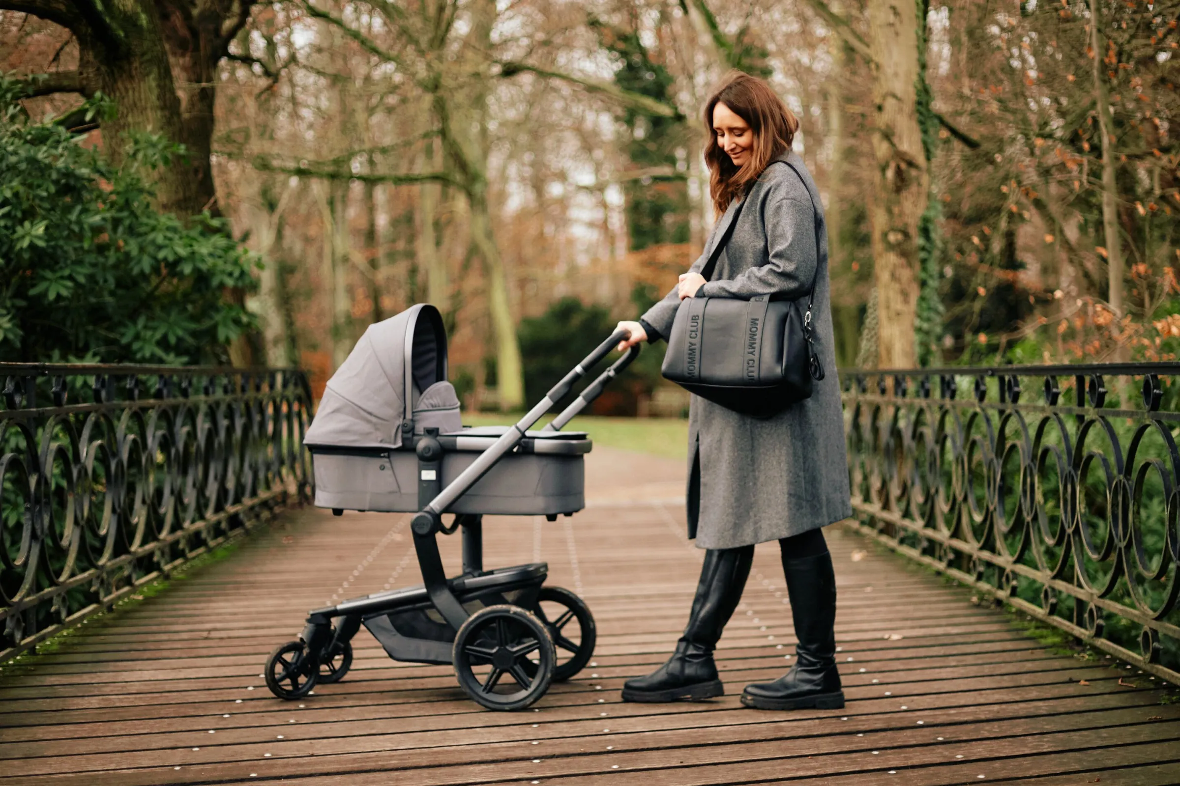 Childhome Signature Collection|Mommy Club-Mommy Club Sac à Langer - Signature - Simili - Noir