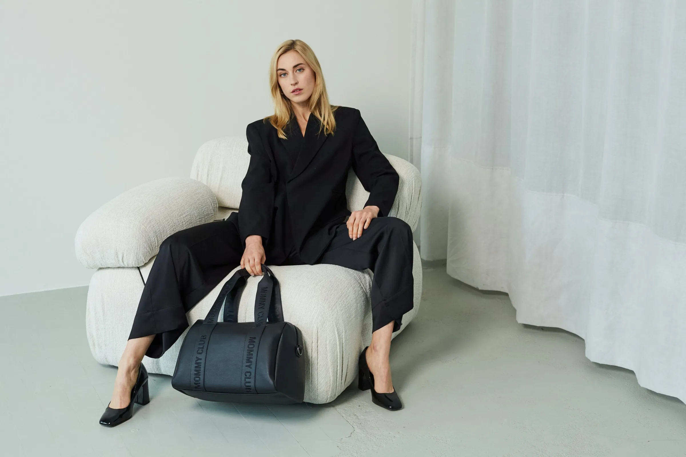 Childhome Signature Collection|Mommy Club-Mommy Club Sac à Langer - Signature - Simili - Noir