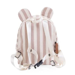 Childhome Kids Bags|Kids Bags-My First Bag Sac a dos Enfant - Rayures - Nude/Terracotta