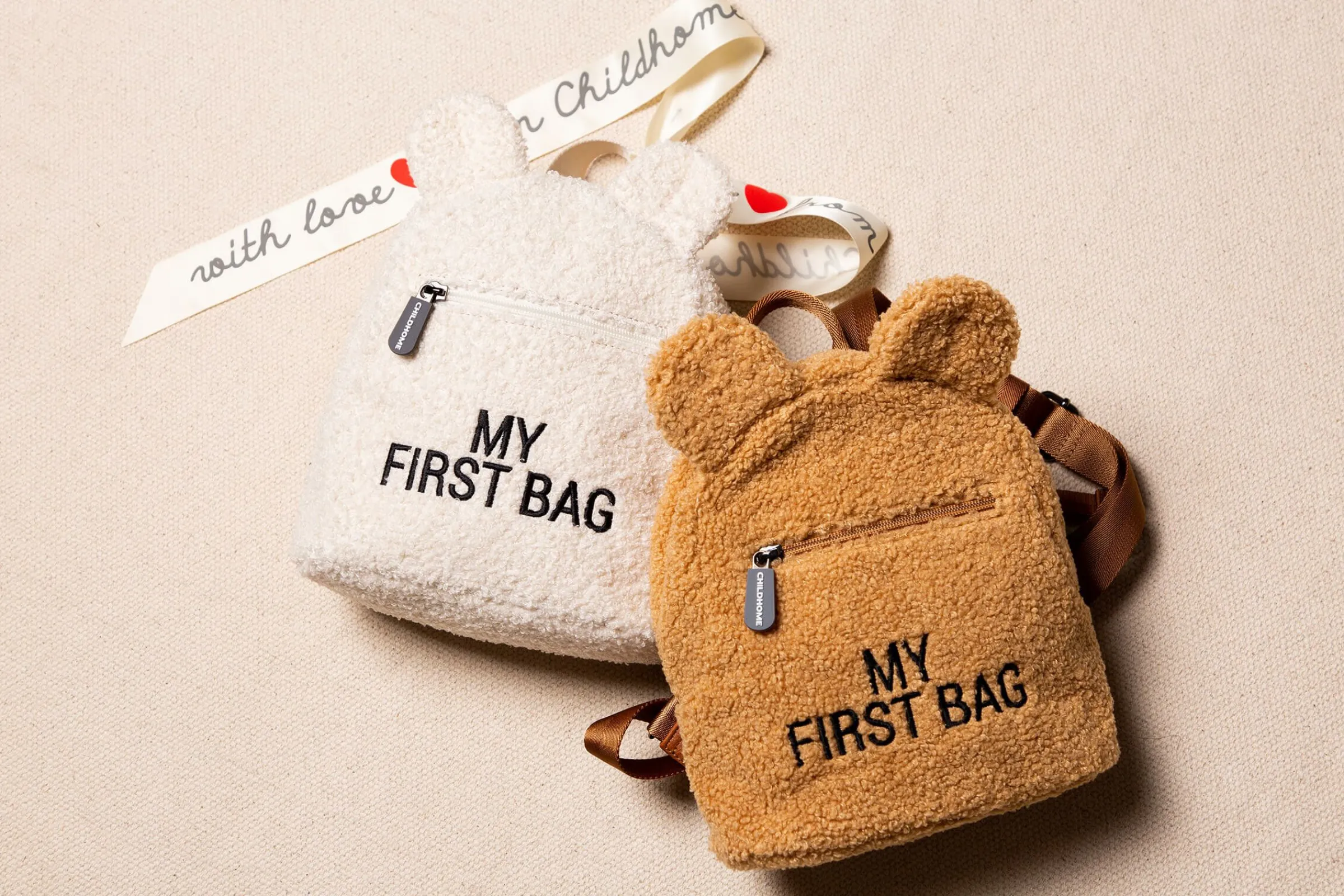Childhome Kids Bags|Kids Bags-My First Bag Sac A Dos Pour Enfants - Teddy Ecru