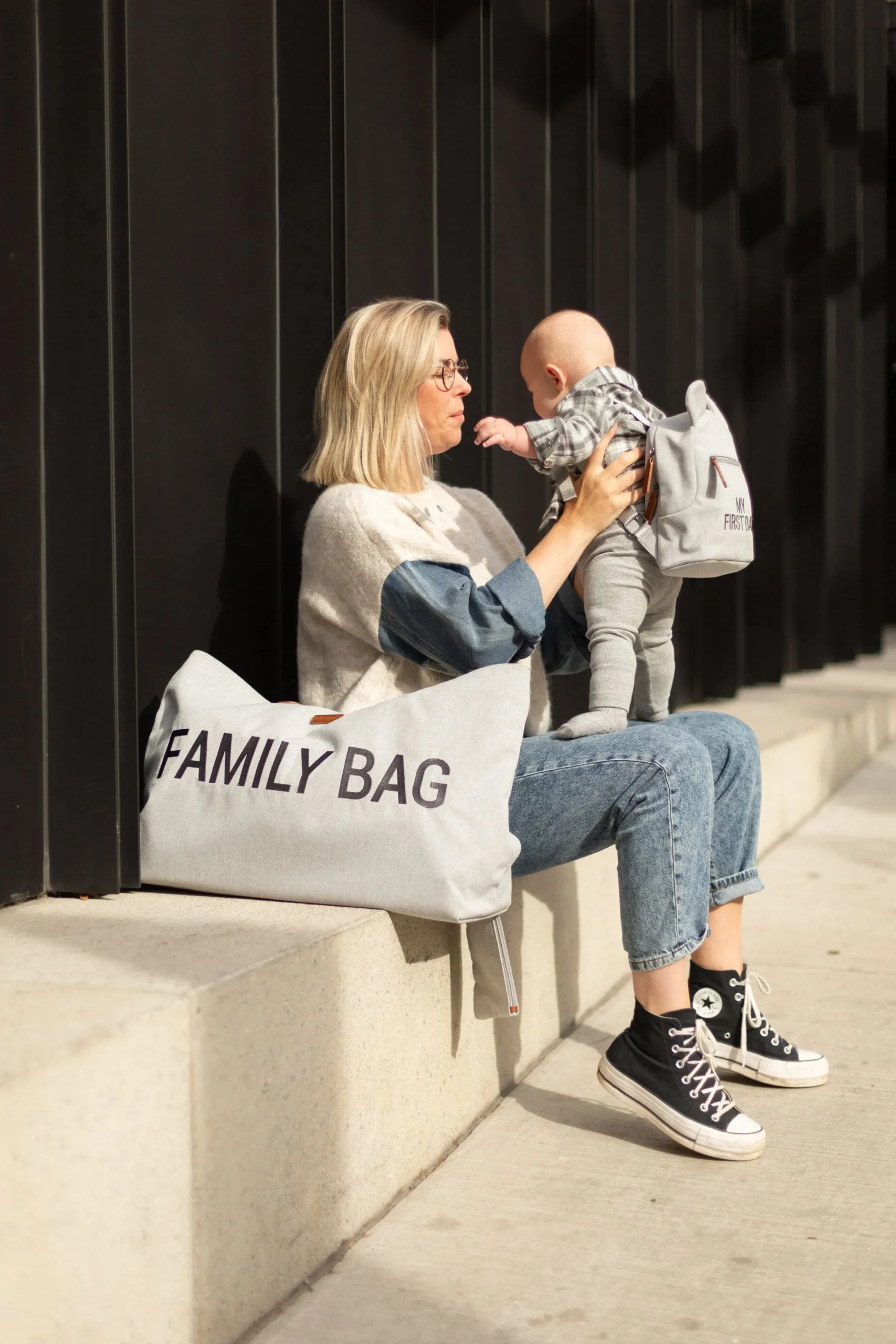 Childhome Kids Bags|Kids Bags-My First Bag Sac A Dos Pour Enfants - Canvas - Gris