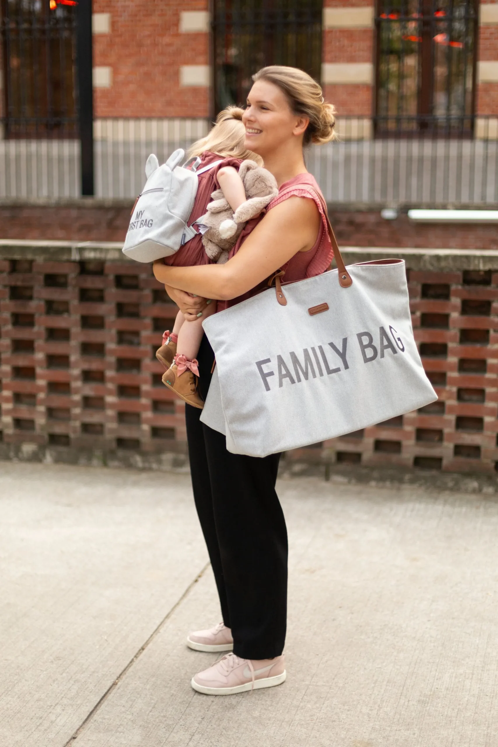 Childhome Kids Bags|Kids Bags-My First Bag Sac A Dos Pour Enfants - Canvas - Gris