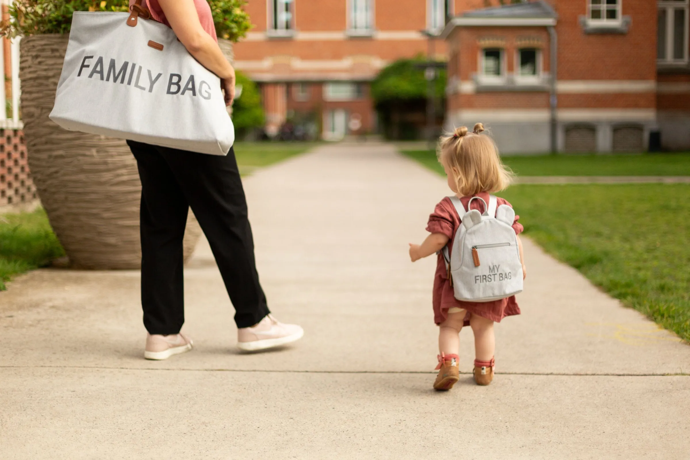 Childhome Kids Bags|Kids Bags-My First Bag Sac A Dos Pour Enfants - Canvas - Gris