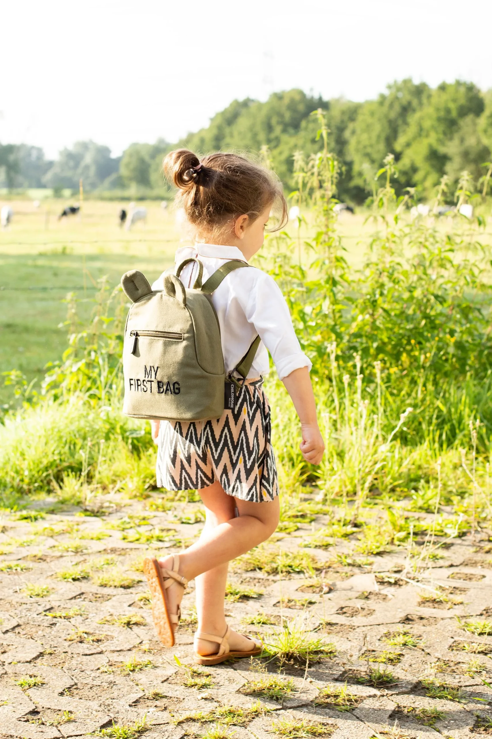 Childhome Kids Bags|Kids Bags-My First Bag Sac A Dos Pour Enfants - Toile - Kaki