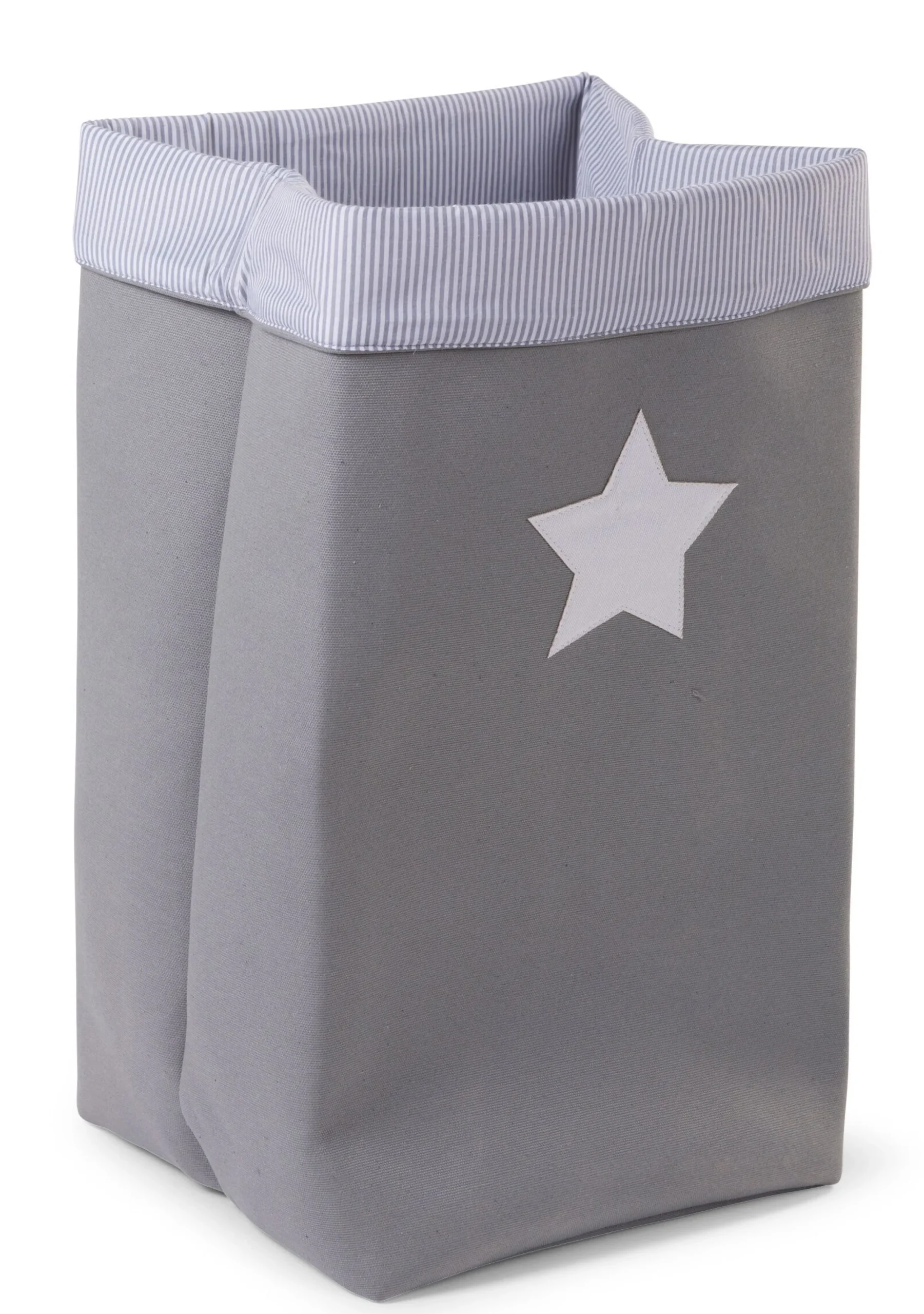 Childhome Paniers De Rangement-Panier De Rangement - 32x32x60 Cm - Toile - Gris Rayures