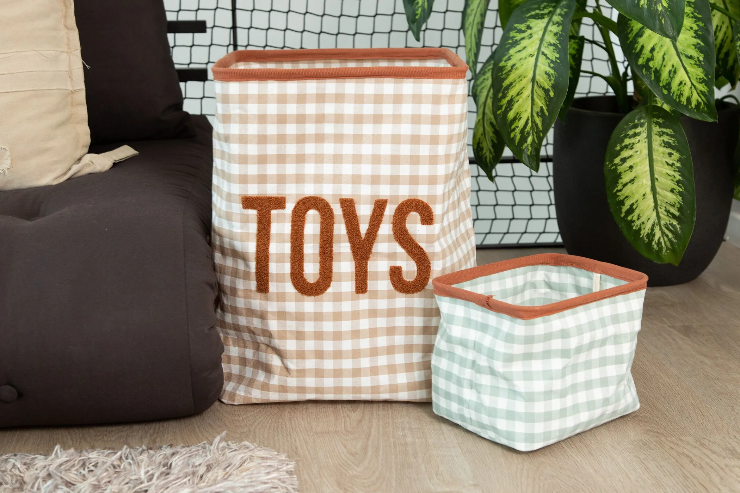 Childhome Paniers De Rangement-Panier De Rangement - 35x35x50 Cm - Vichy