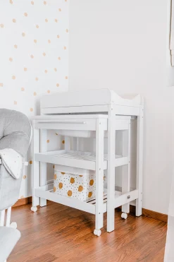 Childhome Paniers De Rangement-Panier De Rangement - 32x32x29 Cm - Toile - Gold Dots