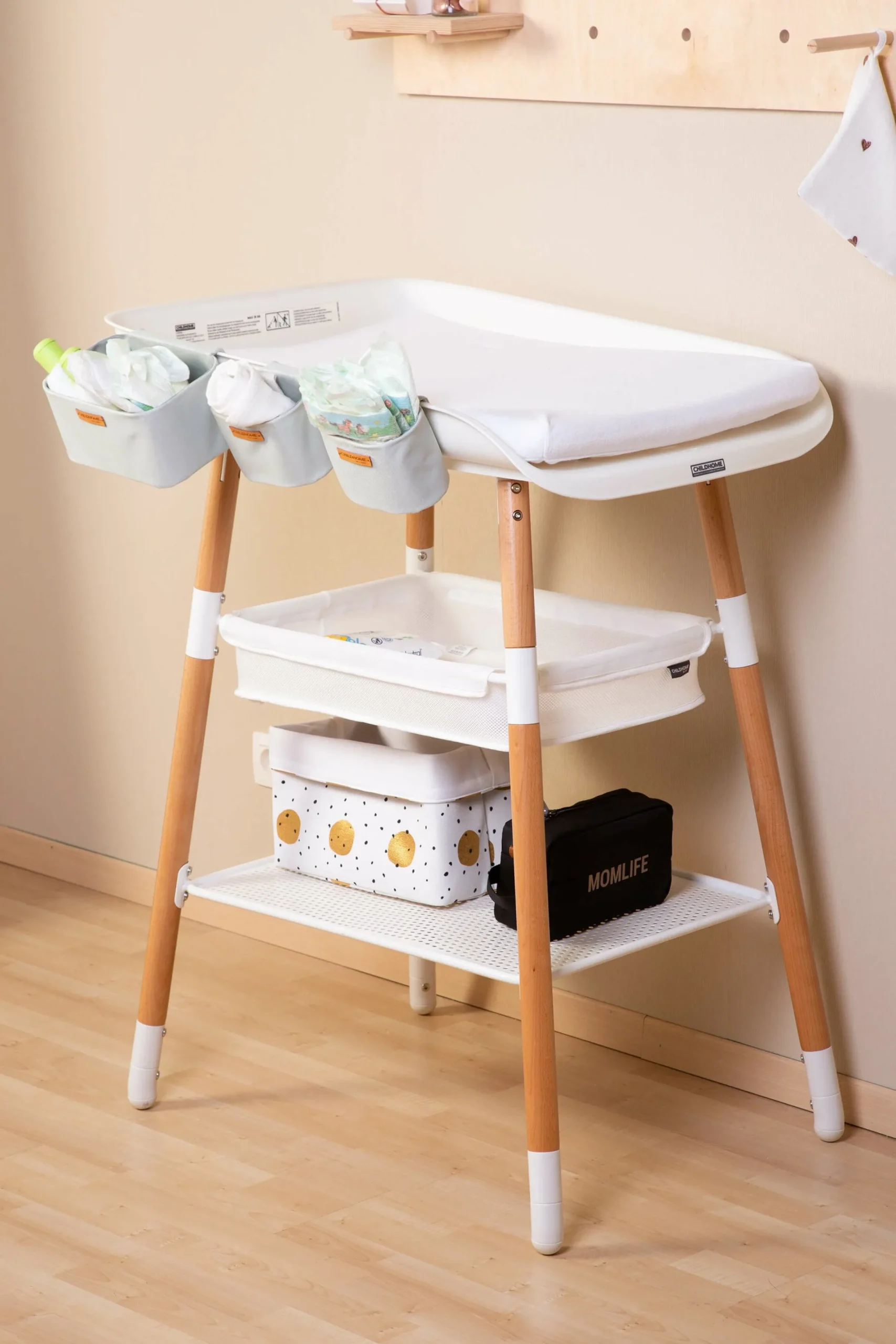 Childhome Paniers De Rangement-Panier De Rangement - 40x30x20 Cm - Toile - Gold Dots
