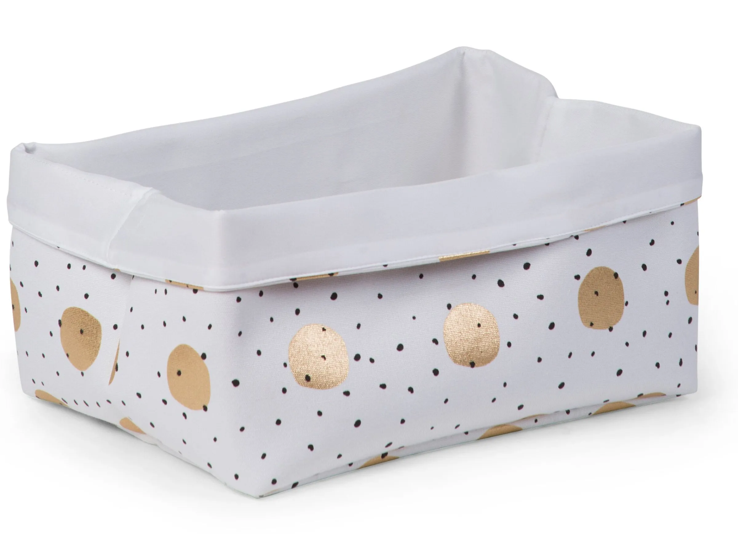 Childhome Paniers De Rangement-Panier De Rangement - 40x30x20 Cm - Toile - Gold Dots